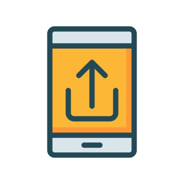 Beyaz arka plan üzerinde izole renkli düz simgesi 