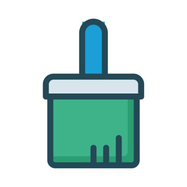 Fırça simgesi vektör illüstrasyonunu boya 