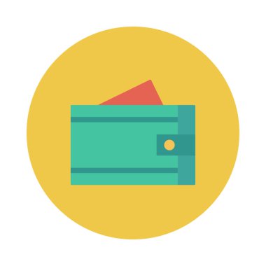 cüzdan ikonu vektör illüstrasyonu 