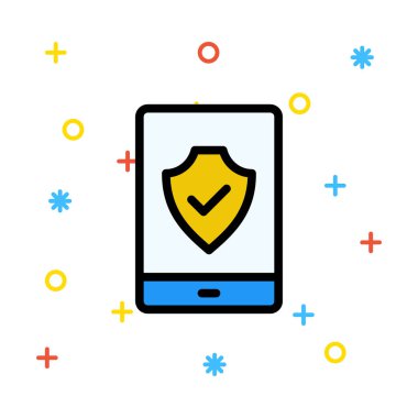 Beyaz arka plan üzerinde izole renkli düz simgesi 