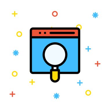 Büyütme cam vektör illüstrasyonu 