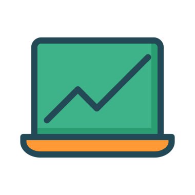 Beyaz arka plan üzerinde izole renkli düz simgesi 