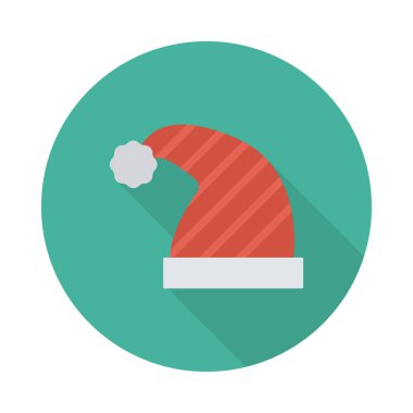 Santa şapka simge vektör çizim 