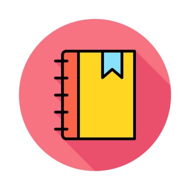 Beyaz arka plan üzerinde izole renkli düz simgesi 