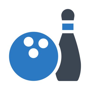 Bowling ikonu vektör illüstrasyonu 