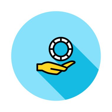 Çip simgesi vektör illüstrasyonu 