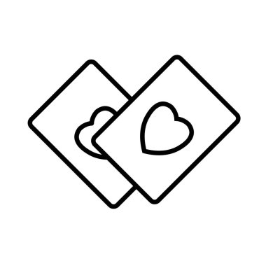 Kalpler vektör çizim kartlarla 