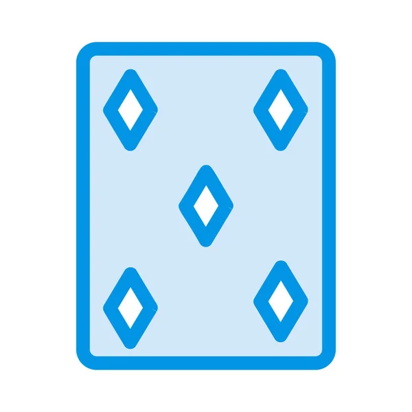 Diamante Cartão Ícone Vetor Ilustração — Vetor de Stock