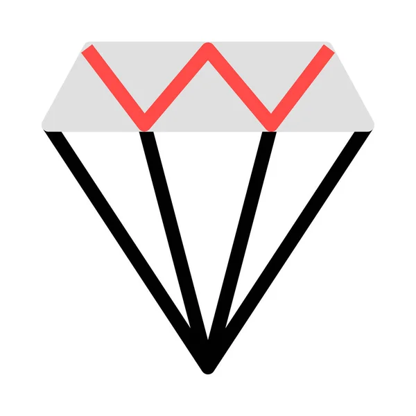 Diamant Symbol Vektor Illustration — Stockvektor