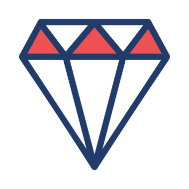 Elmas simgesi vektör illüstrasyonu 