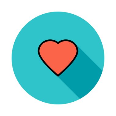 Kalp ikonu vektör illüstrasyonu 