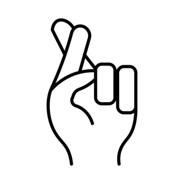 çapraz parmak vektör çizim 