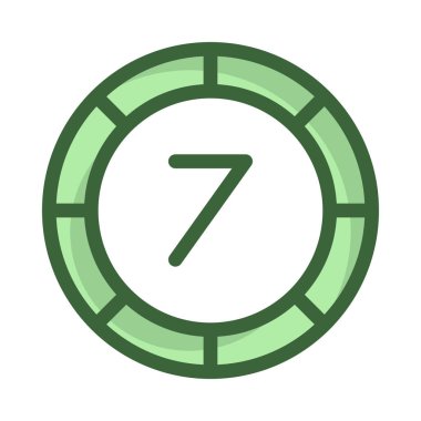 yedi simge vektör çizim 