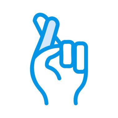 çapraz parmak vektör çizim 