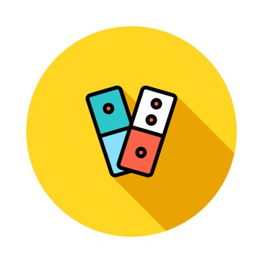 Domino simgesi vektör illüstrasyonu 