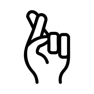 çapraz parmak vektör çizim 