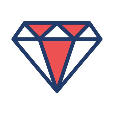 Elmas simgesi vektör illüstrasyonu 