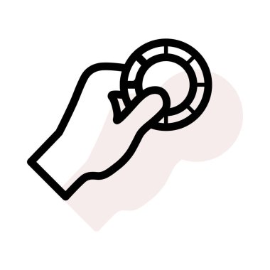 Beyaz arka plan üzerinde izole iş renk web simgesi 