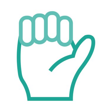 palmiye ve parmak simge vektör çizim 