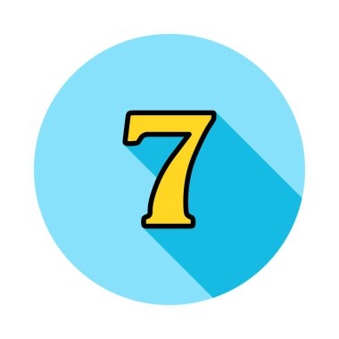 yedi simge vektör çizim 