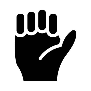 palmiye ve parmak simge vektör çizim 