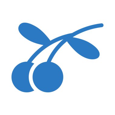 kiraz ikonu vektör illüstrasyonu 