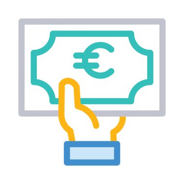 Euro simgesi vektör çizim 