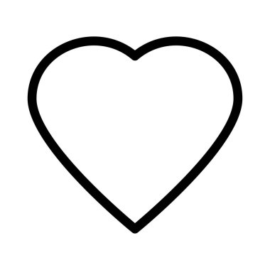 Kalp ikonu vektör illüstrasyonu 