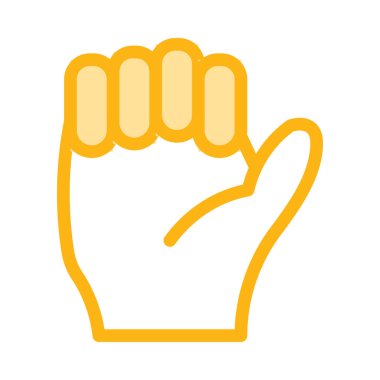 palmiye ve parmak simge vektör çizim 