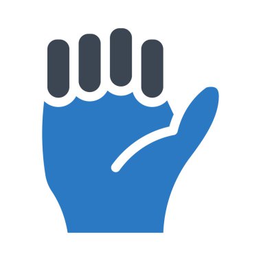 palmiye ve parmak simge vektör çizim 