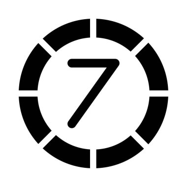 yedi simge vektör çizim 