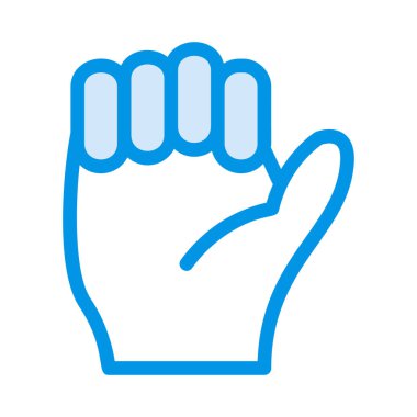 palmiye ve parmak simge vektör çizim 