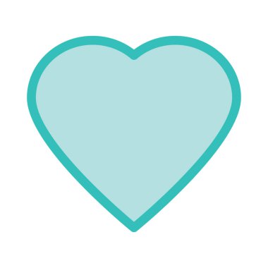 Kalp ikonu vektör illüstrasyonu 