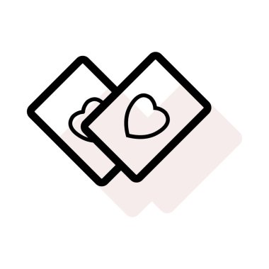 Kalpler vektör çizim kartlarla 