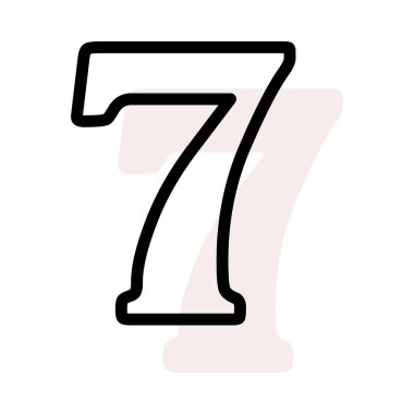 yedi simge vektör çizim 