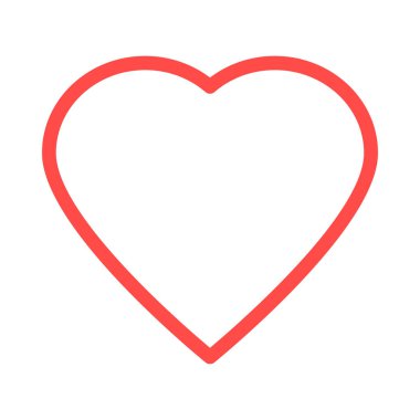 Kalp ikonu vektör illüstrasyonu 