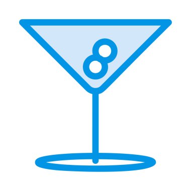 Kokteyl ikonu vektör illüstrasyonu 