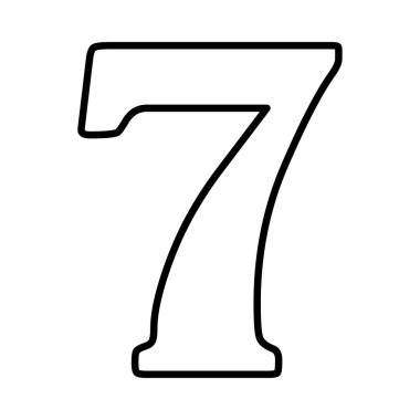 yedi simge vektör çizim 