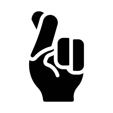 çapraz parmak vektör çizim 