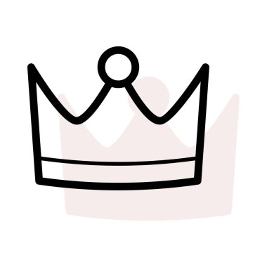 taç simgesi vektör illüstrasyonu 