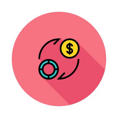 Dolar simgesi vektör illüstrasyonu 