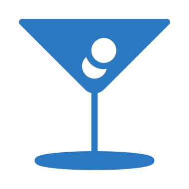 Kokteyl ikonu vektör illüstrasyonu 