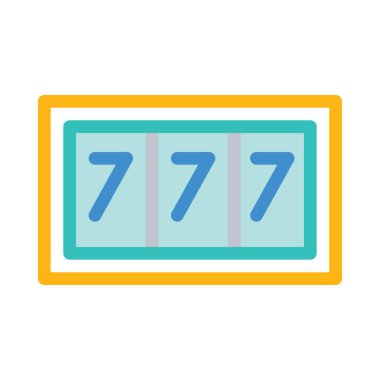 yedi simge vektör çizim 