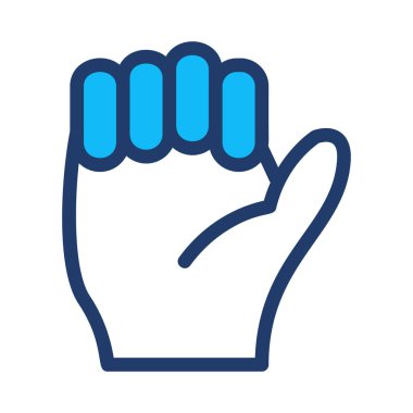 palmiye ve parmak simge vektör çizim 