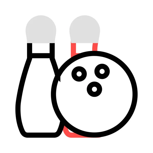 Icône Bowling Illustration Vectorielle — Image vectorielle