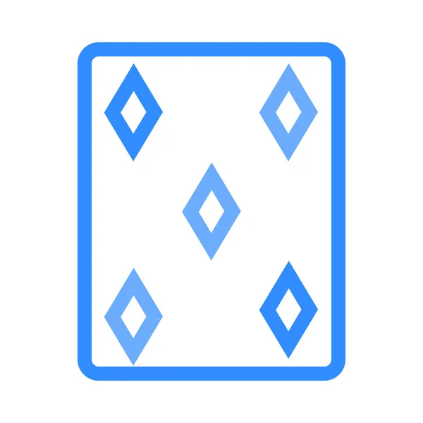 Diamond Karty Ikona Ilustracja Wektorowa — Wektor stockowy