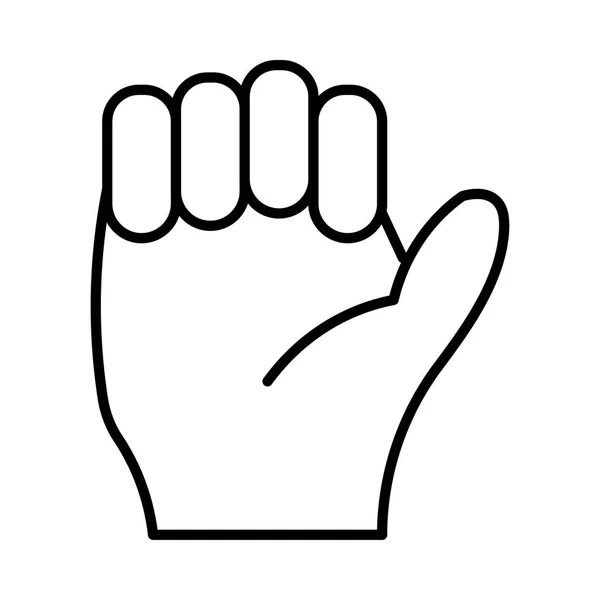 Handpalm Vingers Pictogram Vectorillustratie — Stockvector