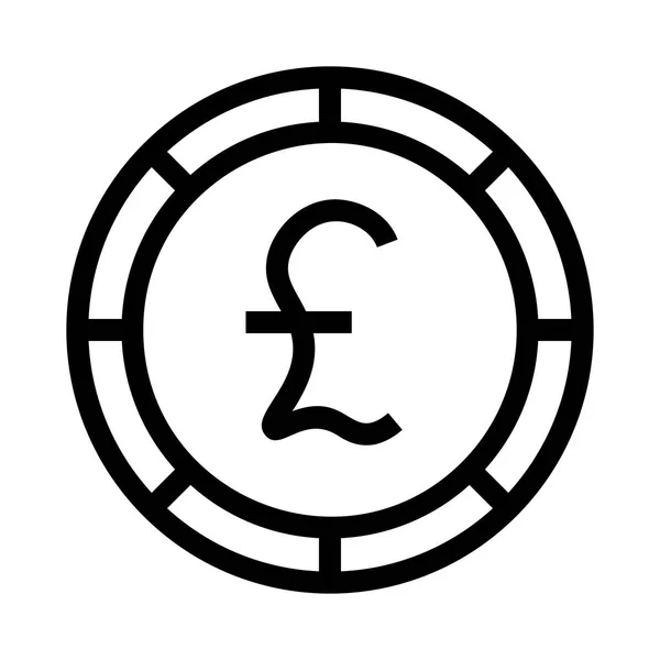 Pound Icon Vector Illustration — Stock Vector