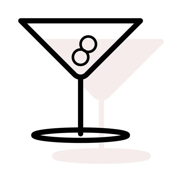 Cocktail Pictogram Vector Illustratie — Stockvector