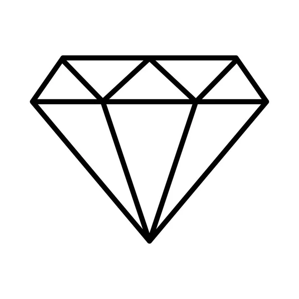 Diamante Icona Vettoriale Illustrazione — Vettoriale Stock